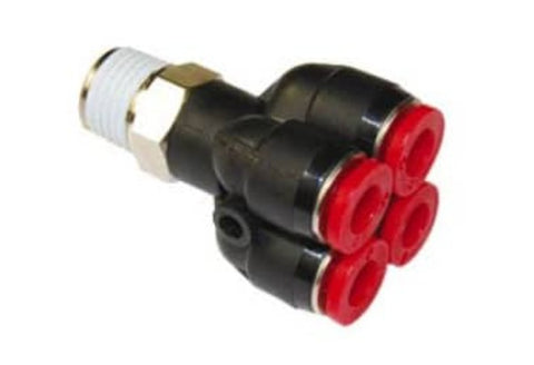 Pneufit C Quadruple Y Adaptor