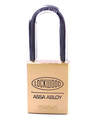 334B 45MM BRASS BODY PADLOCK LATCHING