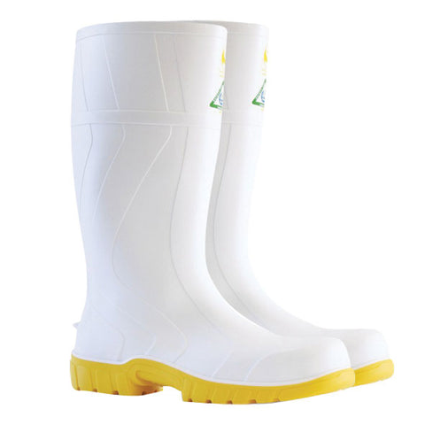 Bata Safemate Steel Toe Gumboot - White
