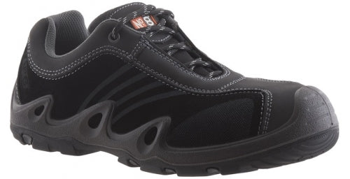 No8 Black Track Safety Shoe - Black/Grey