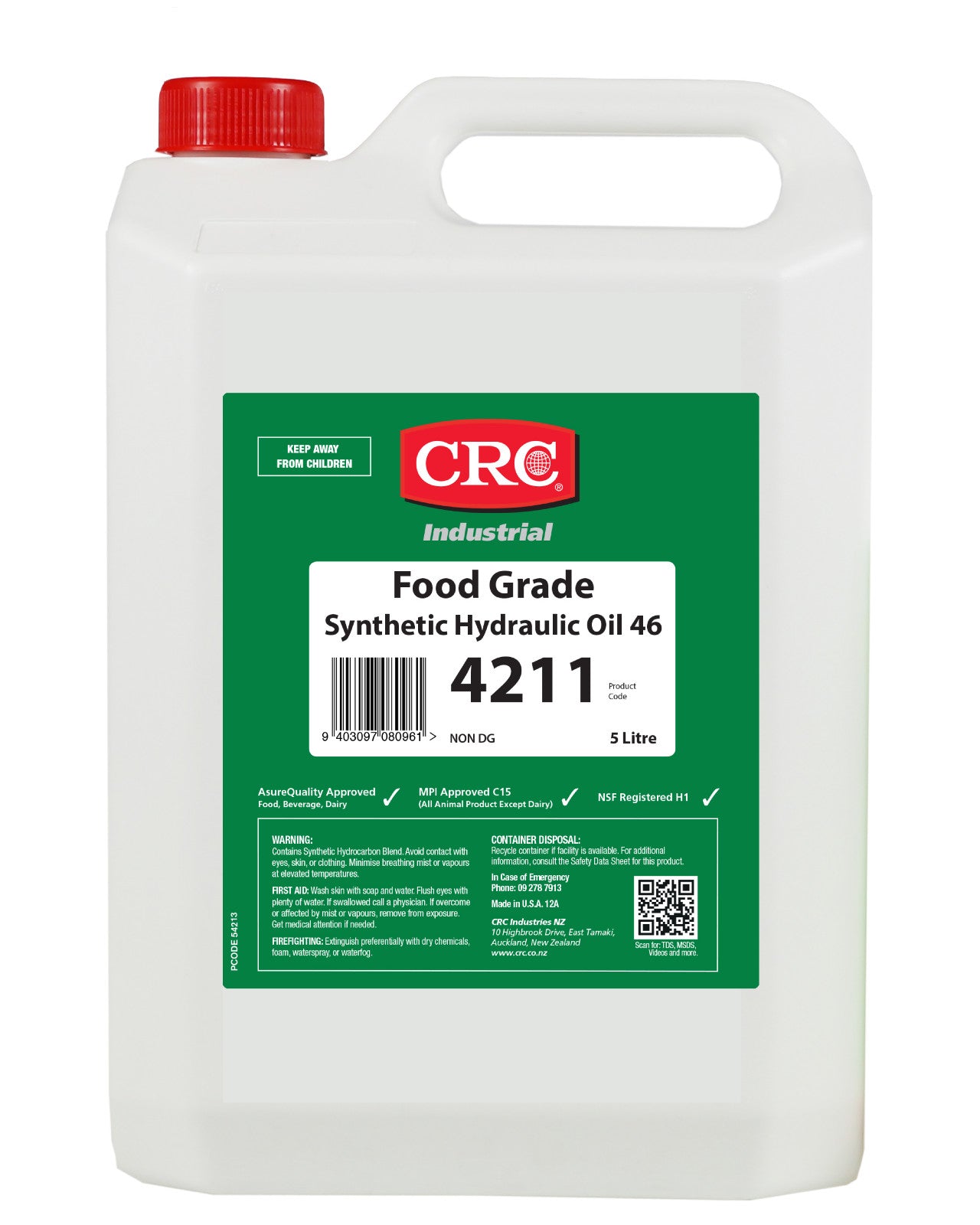 CRC Food Grade Synthetic Hydraulic Oil 460
