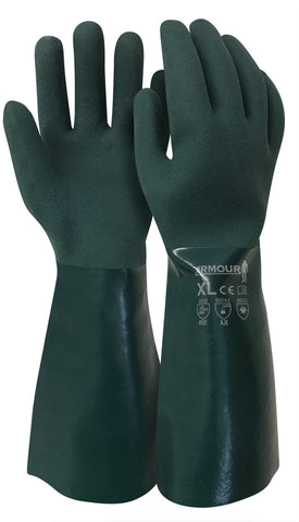 Armour® Green PVC Chemical Gauntlet Glove - 40cm