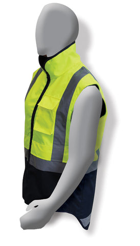 Hi Vis Yellow Day / Night Lined Vest