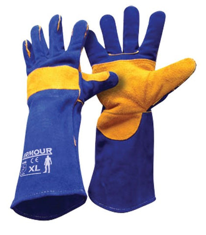 Armour® Leather Blue Welding Glove - 40cm