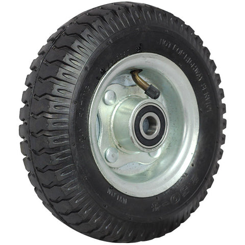 260mm Steel Centred Pneumatic Wheel | 3/4″ Axle Diameter (PN1080-75BB)