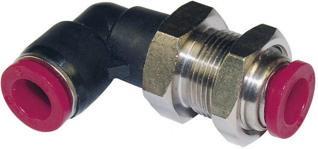Pneufit C Bulkhead Swivel Elbow Connector