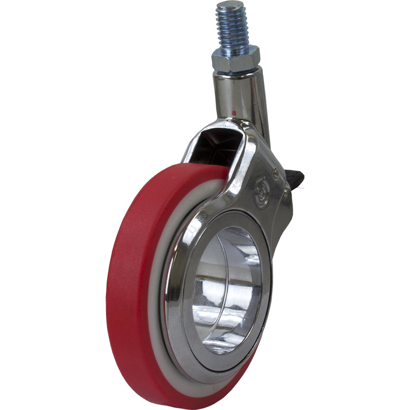 75mm Red Polyurethane Wheel Castor (S3038B)