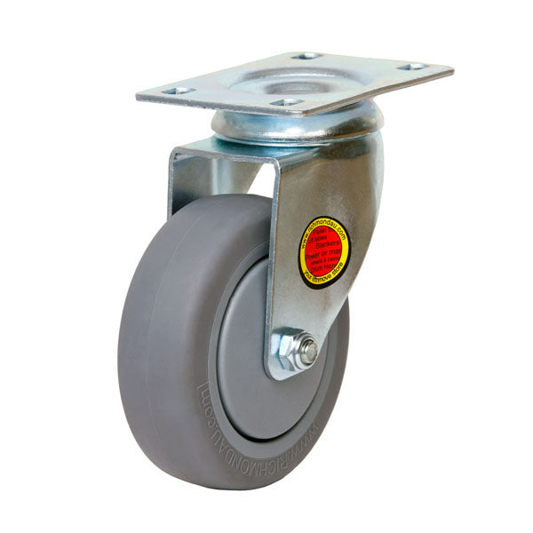 75mm Poly Nylon Wheel 80kg Capacity Castor (S3310B)