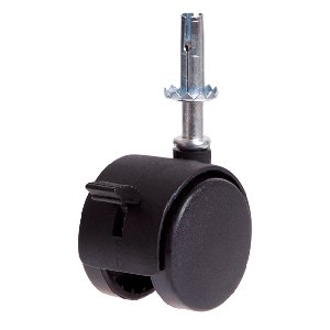 2 Pack 50mm Nylon Wheel 40/25kg Capacity Castor (S51BPK2)