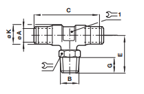 Swivel tee adaptor, BSP taper 10167