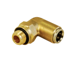 Swivel elbow adaptor metric thread