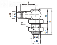 Bulkhead swivel elbow connector 10049