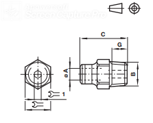 Straight adaptor, BSP taper 10125