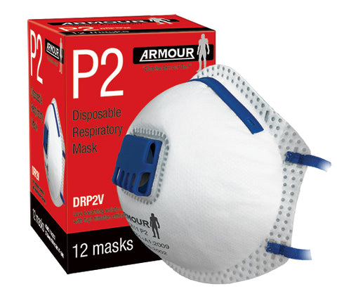 Armour Disposable Respirator P2 Valve Mask