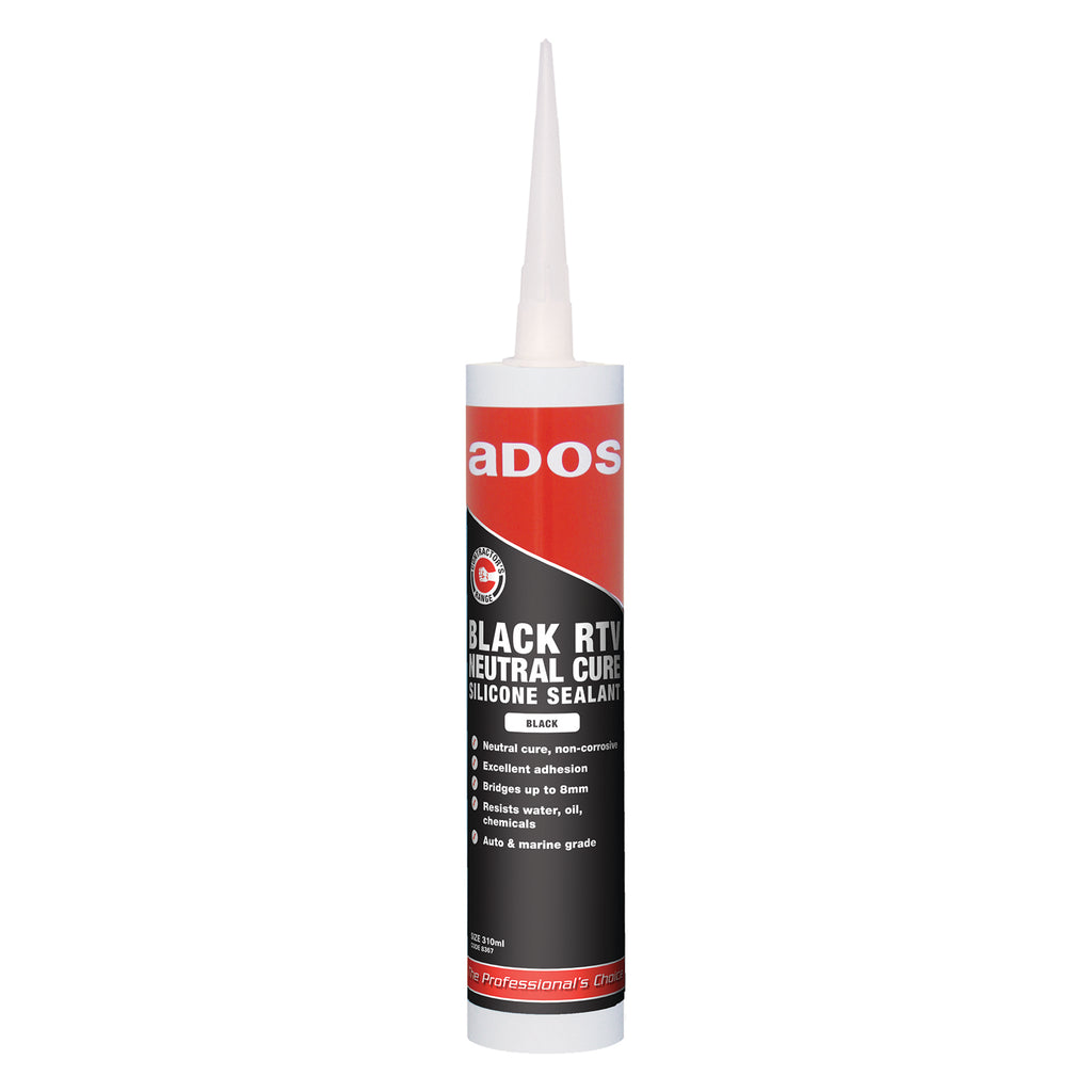 ADOS Black RTV Neutral Cure Silicone Sealant Cartridge 310ml