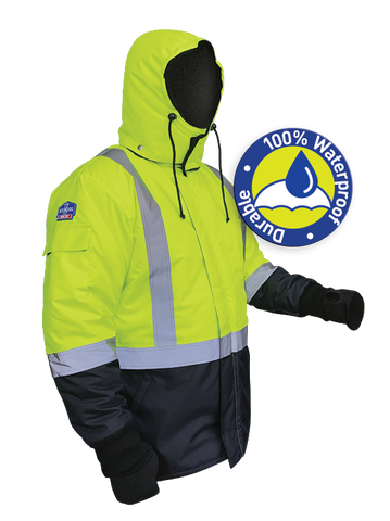 IceKing Fluro Yellow/Navy Arctic Freezer Jacket - 2000g/m2/24hr