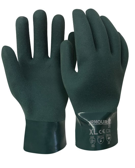 Armour® Green PVC Chemical Gauntlet Glove - 27cm