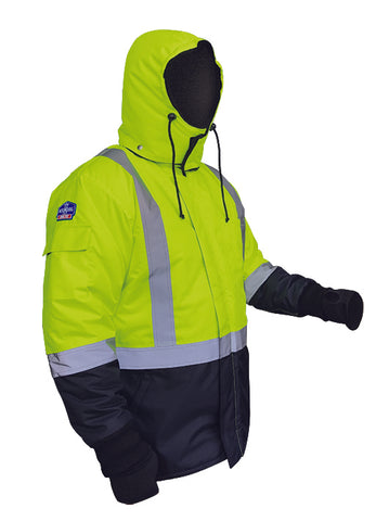 IceKing Fluro Yellow/Navy Arctic Freezer Jacket - 2000g/m2/24hr