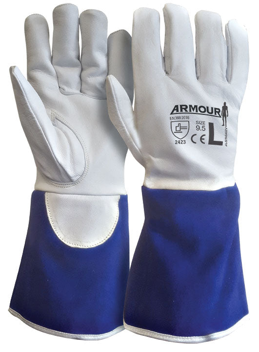 ARMOUR Leather Kevlar Lined Cut 4 Tig Glove - 30cm