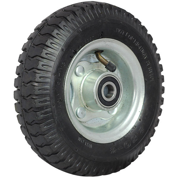 400mm Steel Centred Economy Pneumatic Wheel | 1″ Axle Diameter (PN1658-1BB)