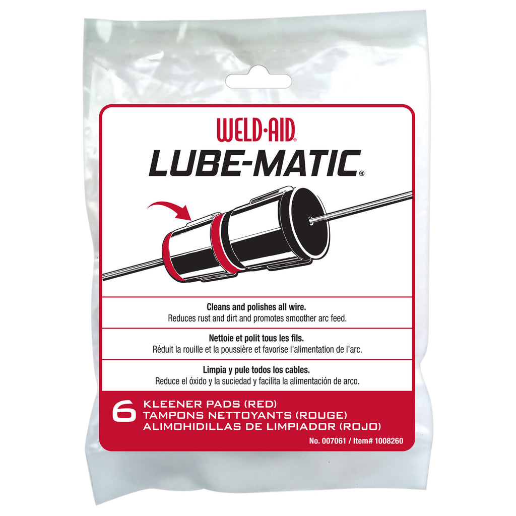 Weld-Aid Lube-Matic Kleener Red Cleaning Pads
