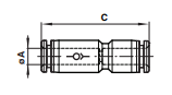 In-line non-return valve (PBT) C00GL