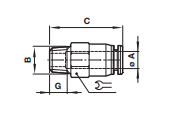 Straight adaptor C0124