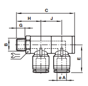 2x Swivel elbow adaptor C0Q51