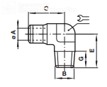 Elbow adaptor, BSP taper 10145