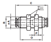 Bulkhead union C0029