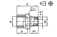 ISO G - ISO R - Reducing connector 15023