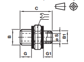 Metric - ISO G - Nipple adaptor 16020