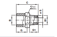 ISO G - ISO R - Expanding connector 15023