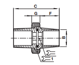 ISO R - Flat union 15033