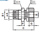 Straight adaptor (female bulkhead) C0232