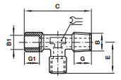 ISO G - ISO R Tee connector 15072
