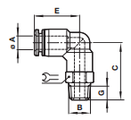 90° Swivel elbow adaptor C0147