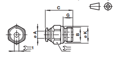 Straight adaptor, BSP parallel S0225