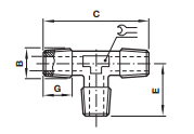 ISO R - Tee connector 15060