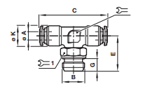 Swivel tee adaptor, BSP parallel S0267