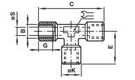 Tee connector 66062