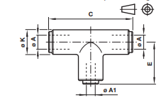 Reducing tee connector