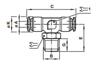 Swivel tee adaptor, BSP taper S0167