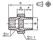 ISO R - Conical union 1503D