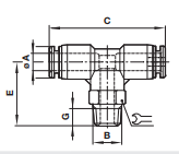 Swivel tee adaptor C0167