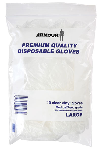 Vinyl Diposable Glove - Powdered / 10 pack