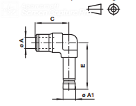 Stem elbow connector 10043