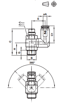 Swivel speed control (out) C0K56