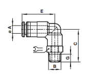 Swivel elbow C014J