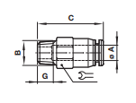 Straight adaptor C0124